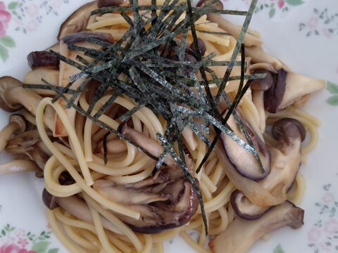 和風きのこのパスタ☆柚子胡椒